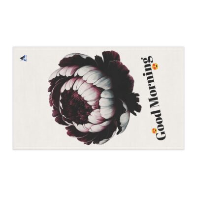 Floral Cotton Tea Towels - "Good Morning" Design - Image 3