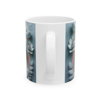 Elegant Bird & Floral Ceramic Mug - Perfect for Nature Lovers - Image 4