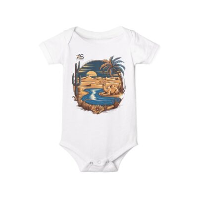 Desert Vibes Baby Onesie with Fun Quote - Image 3
