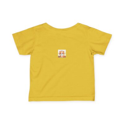 Cute Cartoon Cat Infant Tee - Playful Yellow Jersey Shirt for Kids - Image 2