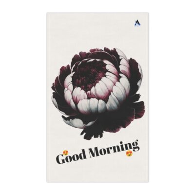 Floral Cotton Tea Towels - "Good Morning" Design - Image 2