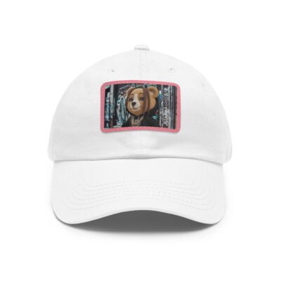 Stylish Dad Hat with Leather Patch - Trendy Bear Design - Image 21