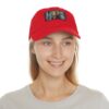 Stylish Dad Hat with Leather Patch - Trendy Bear Design - Image 16