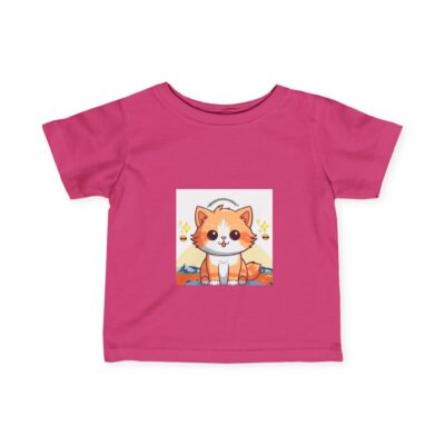 Cute Cartoon Cat Infant Tee - Playful Yellow Jersey Shirt for Kids - Image 13