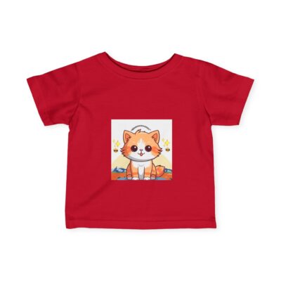 Cute Cartoon Cat Infant Tee - Playful Yellow Jersey Shirt for Kids - Image 16