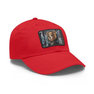 Stylish Dad Hat with Leather Patch - Trendy Bear Design - Image 14